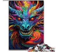 Rompecabezas de 1000 Piezas con diseño de dragón Chino de Colores Familiares y Amigos. Un desafío para la Mente (tamaño 50x75cm).