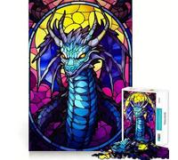 Rompecabezas de 1000 Piezas con diseño de dragón Esqueleto teñido en GL para Adultos Recall Upgrade Stress Relief Tight Cut Santa Wish Pick 38x26cm