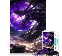Rompecabezas de 1000 Piezas con diseño de dragón Lunar púrpura para Adolescentes Juego Inteligente para Pasar un Buen rato Imagen para armar Un Regalo Encantador (50x75cm)