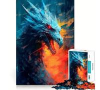 Rompecabezas de 1000 Piezas con diseño de dragón místico para Adultos Juguete de lógica Resistente, Divertido y Relajante Bordes definidos Regalo Memorable (38x26cm)