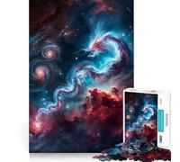 Rompecabezas de 1000 Piezas con diseño de dragón Nebulosa para Adultos Juguete de lógica y Entretenimiento Bordes Suaves Regalo conmovedor (50x75cm)