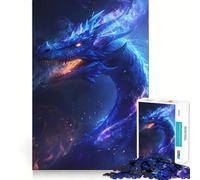Rompecabezas de 1000 Piezas con diseño de dragón neón para Adolescentes Juguete Inteligente para el hogar Corte preciso Regalo Ideal para Festivales (50x75cm)