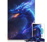 Rompecabezas de 1000 Piezas con diseño de dragón neón para Adolescentes Juguete para ejercitar la Mente, Relajante y artístico Regalo Festivo (38x26cm)