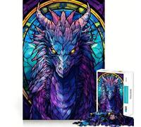 Rompecabezas de 1000 Piezas con diseño de dragón Seraphon Morado para Adultos Juego Inteligente de Rompecabezas Divertido Montaje de imágenes Regalo de Temporada (38x26cm)