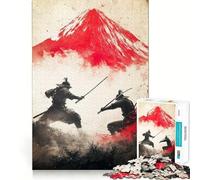 Rompecabezas de 1000 Piezas con diseño de Duelo de samuráis y Graffiti para Adolescentes Juguete de Tren lógico, Ligero y Relajante Decoración de Pared con Corte Suave (50x75cm)