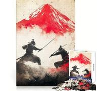 Rompecabezas de 1000 Piezas con diseño de Duelo de samuráis y Graffiti para Adolescentes Mejora la Memoria, relaja la Mente y CREA un Regalo Original (38x26cm)