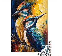 Rompecabezas de 1000 Piezas con diseño de dúo de pájaros de Colores, Rompecabezas Cuadrado para Adultos y niños, Juego de Rompecabezas de Madera de 1000 Piezas (75x50cm)