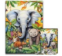 Rompecabezas de 1000 Piezas con diseño de Elefante, Divertido y Familiar, Adolescentes, 26x38cm/10,23x14,96 Pulgadas.