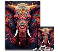 Rompecabezas de 1000 Piezas con diseño de Elefante para Adultos, Ideal para Parejas, Navidad, Año Nuevo y San Valentín, 26x38cm/10,23x14,96 Pulgadas.