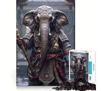 Rompecabezas de 1000 Piezas con diseño de Elefante samurái para Adolescentes Mejora la Memoria Ideal para Relajarse Diseño Elegante y práctico (50x75cm)