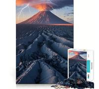 Rompecabezas de 1000 Piezas con diseño de erupción volcánica y Rayos Juguete Creativo para desarrollar la Creatividad Encaje Seguro sin Piezas Sueltas Actividad para Compartir en Familia (38x52cm)