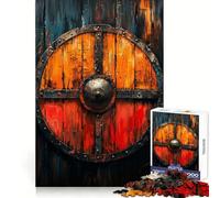 Rompecabezas de 1000 Piezas con diseño de Escudo Vikingo para Adultos Ideal para el Bienestar Mental, la relajación y como Regalo Festivo (50x75cm)