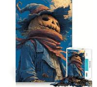Rompecabezas de 1000 Piezas con diseño de espantapájaros, Cabeza de Calabaza y Luna, Ideal para Adolescentes Juego de ingenio, Mente Tranquila (50x75cm)