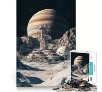 Rompecabezas de 1000 Piezas con diseño de estación Espacial en la Luna de Júpiter para Adolescentes Juguete Inteligente para Fortalecer los Lazos Familiares Piezas de colección con Corte preciso