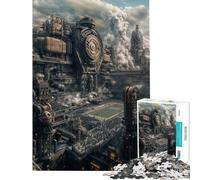Rompecabezas de 1000 Piezas con diseño de Estadio de fútbol Steampunk y Paisaje Urbano Juego Familiar Que desafía la Inteligencia Juguete adictivo Gran Regalo para quienes Buscan Juegos Que mejoren