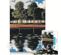 Rompecabezas de 1000 Piezas con diseño de Estanque en el Bosque Reflectante para Adultos y Adolescentes Recuerda Construir despacio y Disfruta Arte de Corte preciso Coleccionable (38x26cm)