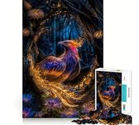Rompecabezas de 1000 Piezas con diseño de fénix en el Bosque para Adultos Fortalece la Memoria Tiempo de relajación Bordes limpios (50x75cm)