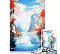 Rompecabezas de 1000 Piezas con diseño de Flauta de caña y Pintura rupestre para Adolescentes Juguete de lógica Pura, Suave y Relajante Obra de Arte de Corte Limpio (50x75cm)