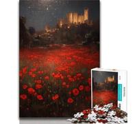 Rompecabezas de 1000 Piezas con diseño de Flor de Amapola, Ideal para Adolescentes, Juegos educativos y decoración del hogar, Toda la Familia (50x75cm)