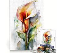 Rompecabezas de 1000 Piezas con diseño de Flor de Cala para Adultos Estimula la lógica,Proporciona un Placer Relajante y un Cierre sin Fisuras (38x52cm)