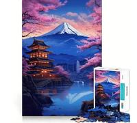 Rompecabezas de 1000 Piezas con diseño de Flor de Cerezo,Arte japonés,Corte Premium,Juego Creativo para ejercitar la Mente,Paz,diversión,decoración navideña para Pared (50x75cm)