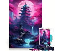 Rompecabezas de 1000 Piezas con diseño de Flor de Cerezo,Arte japonés,Juego de ingenio y precisión,Ideal para Relajarse y Disfrutar de la Navidad (38x26cm)