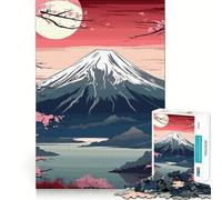 Rompecabezas de 1000 Piezas con diseño de Flor de Cerezo,Corte Suave,Estilo japonés Juego Creativo,Juguete Ideal para Momentos de Ocio y relajación Navidad (50x75cm)