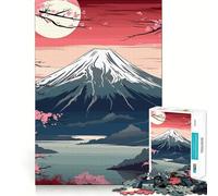 Rompecabezas de 1000 Piezas con diseño de Flor de Cerezo,Estilo japonés,preciso,Divertido y Que estimula el Pensamiento Ideal para Momentos de Paz y Tranquilidad Navidad (38x52cm)