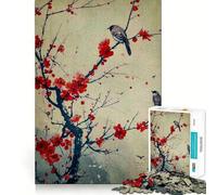Rompecabezas de 1000 Piezas con diseño de Flor de Cerezo Japonesa, Entrenar la Mente,Ideal para Relajarse y Disfrutar de la Navidad Regalo Ideal (38x52cm)