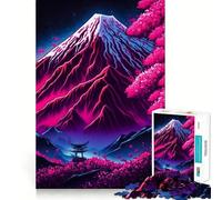 Rompecabezas de 1000 Piezas con diseño de Flor de Cerezo Japonesa,mágico,de Corte Exacto,Arte,lógica,Juego de Ocio,diversión,decoración navideña para Pared (50x75cm)