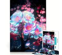 Rompecabezas de 1000 Piezas con diseño de Flor de Ciruelo translúcida, Bordes limpios y decoración Divertida para Resolver Problemas, Ideal para Pasar un Buen rato (50x75cm)