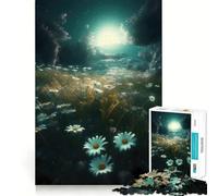 Rompecabezas de 1000 Piezas con diseño de Flor de manzanilla,Bordes Lisos,Ideal para desarrollar la Mente,divertirse y Pasar un rato Agradable cumpleaños o como pasatiempo 38x26cm