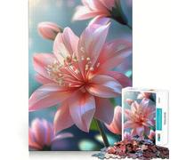 Rompecabezas de 1000 Piezas con diseño de Flor Rosa en Primer Plano Regalo Ideal para Adultos Juguete para desarrollar la lógica y la Capacidad de armar Diseño Elegante y fácil de armar (50x75cm)