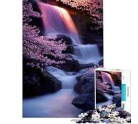 Rompecabezas de 1000 Piezas con diseño de Flores de Cerezo Arte japonés Ideal para divertirse en casa Juego práctico de Corte de precisión Apto para Mayores de 14 años 50x75cm