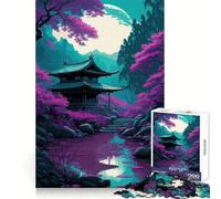 Rompecabezas de 1000 Piezas con diseño de Flores de Cerezo de Japón para Adultos Ejercicio cognitivo Escapada Relajante Sin Bordes ásperos Regalo Ideal (38x26cm)