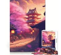 Rompecabezas de 1000 Piezas con diseño de Flores de Cerezo de Japón para Adultos Ejercicio cognitivo Escapada Relajante Sin Bordes ásperos Regalo Ideal (50x75cm)