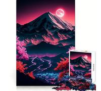 Rompecabezas de 1000 Piezas con diseño de Flores de Cerezo de Japón para Adultos Ejercicio cognitivo Escapada Relajante Sin Bordes ásperos Regalo Ideal (38x52cm)