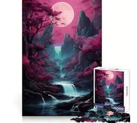 Rompecabezas de 1000 Piezas con diseño de Flores de Cerezo de Japón para Adultos Ejercicio cognitivo Escapada Relajante Sin Bordes ásperos Regalo Ideal (38x26cm)