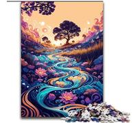 Rompecabezas de 1000 Piezas con diseño de Flores de espíritu, Hecho de cartón, para Adolescentes, Juego Interactivo Familiar, Regalo de desafío, 1000 Piezas(26x38cm)