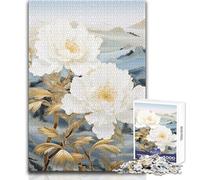 Rompecabezas de 1000 Piezas con diseño de Flores de Mosaico Vintage para Adolescentes, Juego Interactivo de Pensamiento lógico, Regalo Ideal para Ocasiones memorables, tamaño 50x75cm