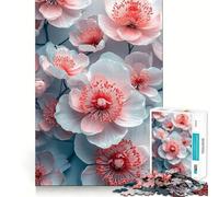 Rompecabezas de 1000 Piezas con diseño de Flores de peonía para Adultos y Adolescentes Ideal para Relajarse, calmarse y desconectar Corte Suave Regalo conmovedor (50x75cm)