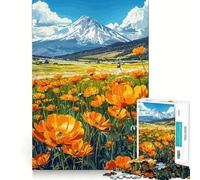Rompecabezas de 1000 Piezas con diseño de Flores de Pradera de montaña para Adultos Desarrolla la Capacidad Mental y te Mantiene entretenido Bordes precisos (38x52cm)