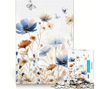 Rompecabezas de 1000 Piezas con diseño de Flores en Acuarela para Adolescentes Juego Divertido y fácil de armar Sin Espacios Entre Las Piezas Actividad Nocturna Ideal para Toda la Familia (38x52cm)