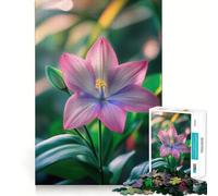 Rompecabezas de 1000 Piezas con diseño de Flores Rosas y moradas en Primer Plano para Adolescentes Juguete Mental para Momentos de Paz Regalo artístico (38x26cm)