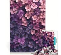 Rompecabezas de 1000 Piezas con diseño de Flores violetas Ideal para Decorar la Pared Un Reto para completar Fomenta el Amor Entre Parejas 38x26cm