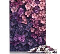 Rompecabezas de 1000 Piezas con diseño de Flores violetas, Rompecabezas creativos Cuadrados para Adultos y Rompecabezas de Papel, Juego desafiante, 1000 Piezas (75 x 50 cm)