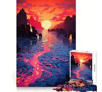Rompecabezas de 1000 Piezas con diseño de Flujo volcánico en Pixel Art para Adolescentes Ideal para ejercitar el Pensamiento Disfrutar del Ocio y Crear un Ambiente Agradable Un Regalo Encantador