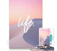 Rompecabezas de 1000 Piezas con diseño de fotografía del Desierto,Piezas de Corte Limpio,un desafío Mental,un Juguete Divertido para Momentos de Calma y una Pieza de Arte navideña (38x26cm)