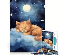 Rompecabezas de 1000 Piezas con diseño de Gatito bebé,Bordes Finos,Ideal para Manualidades y Juegos de lógica divertirse en el Tiempo Libre o como Regalo de cumpleaños (38x26cm)