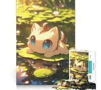 Rompecabezas de 1000 Piezas con diseño de Gatito bebé en el mar y Rosas,Bordes Finos,Ideal para Manualidades y Juegos de lógica divertirse en el Tiempo Libre o como Regalo de cumpleaños